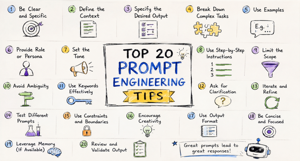 Top 20 Prompt Engineering Tips